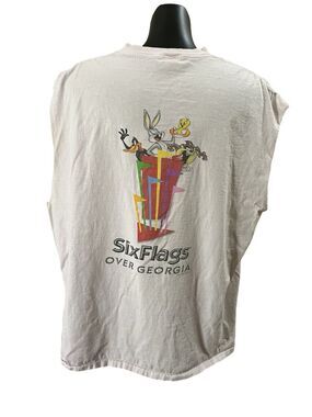 Distressed Vintage 1999 Six Flags Over Georgia T-Shirt – Size XXXL
